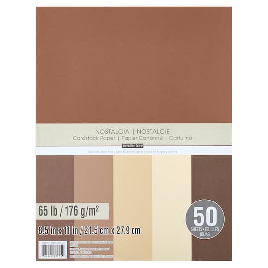 Nostalgia 8.5" x 11" Cardstock Paper by Recollections™, 50 Sheets